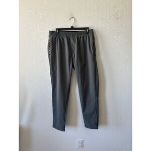 Wowie Sapien Pants Charcoal Gray Aztec Performance Joggers Large Causal Stretch
